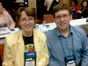 Laurel Kashinn and Nathan Fischer at the National Resume Writers Association convention in Chicago, Sept. 18-20.